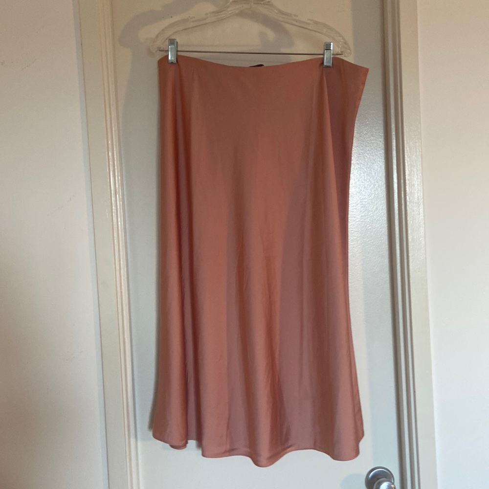 J Crew pull on pink slip skirt size XXL